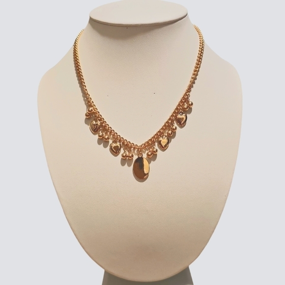 NWT Charter Club Gold-Tone Mixed Charm Statement Necklace, 18-1/2" + 2" extender - Picture 1 of 4